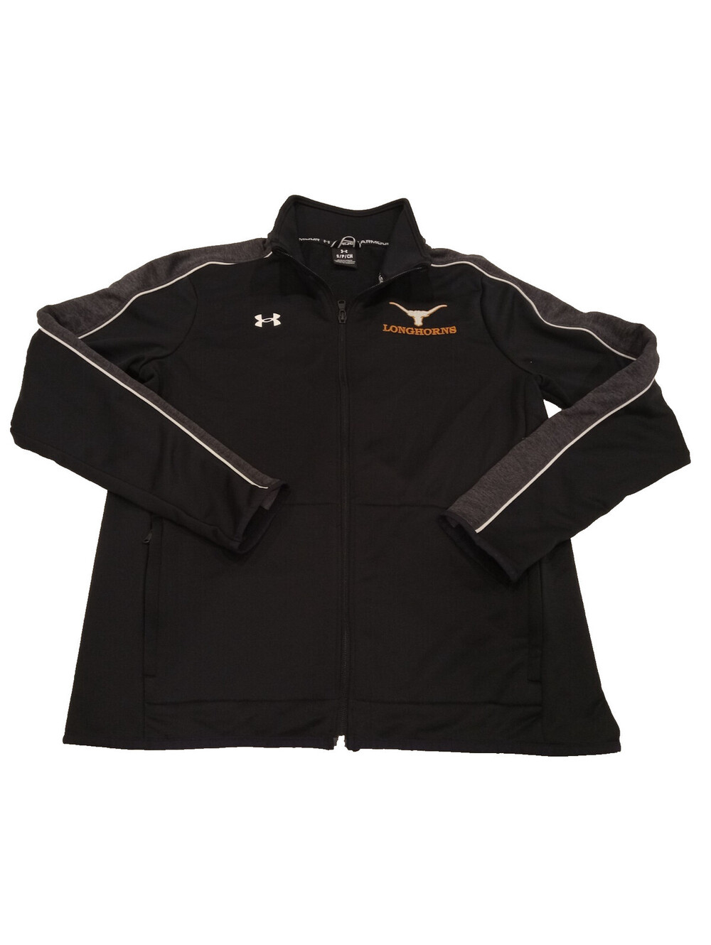 Under Armour Texas Longhorns Jacket Womens Small Black Gray Full Zip Sport S